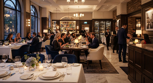 Interior de restaurante premium